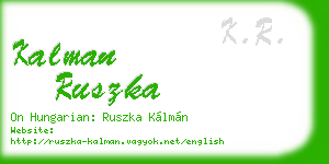 kalman ruszka business card